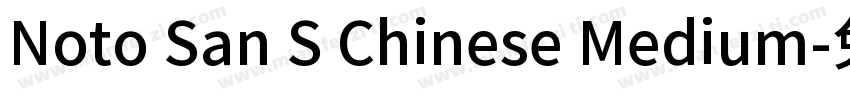 Noto San S Chinese Medium字体转换